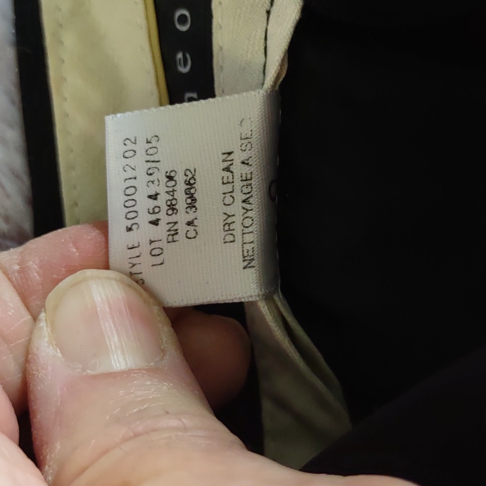 Theory Black Wool Blend 4 Pocket Wide Leg Zipper Closure Dress Trouser Size 4 - Picture 5 of 13